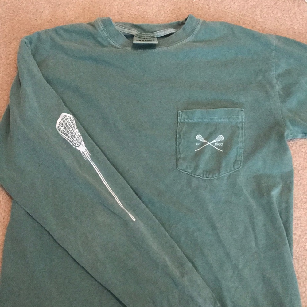long sleeve green lacrosse shirt